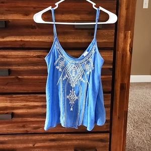 Honolua open back blue tank top